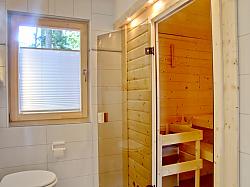 Bathroom with a sauna